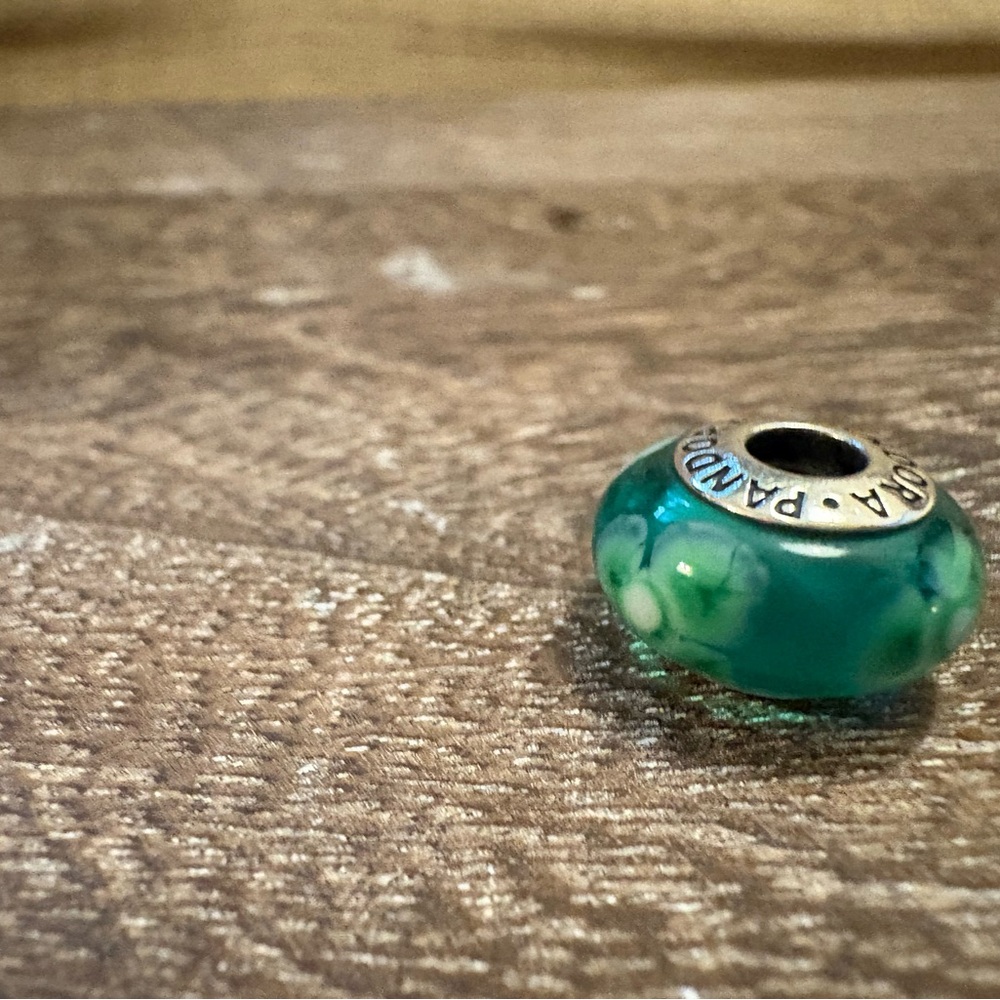 Pandora Green and Silver Bracelet Charm